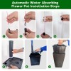 Smart Planter 22 Inch Black Square Faux Rattan Automatic Watering