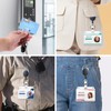 10 Pieces Retractable Badge Holder, with Carabiner Stainless Steel Reel