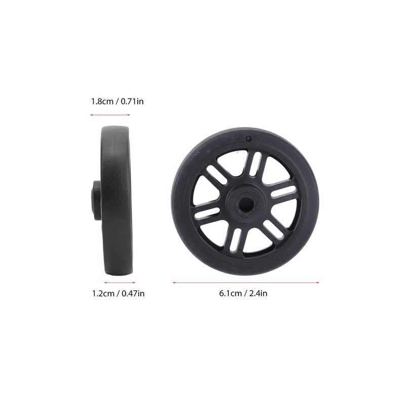 4 Sets Suitcase Repair Wheels with Covers PVC Wheel Casters