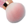 2pcs Loose Powder Brush with Keychain Transparent Handle Synthetic Shed