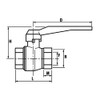 Ball Valve DN25 (1 Inch) with Lever Handle IG/IG PN20
