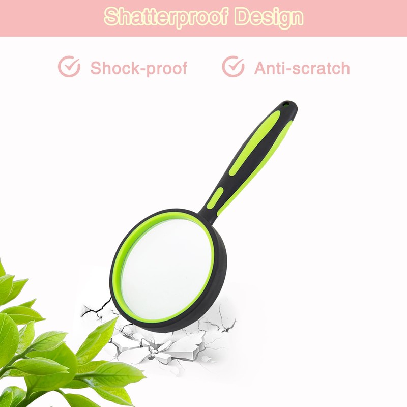 ELTVISII Lente d'ingrandimento 10X per lettura, 100 mm, portatile, grande,