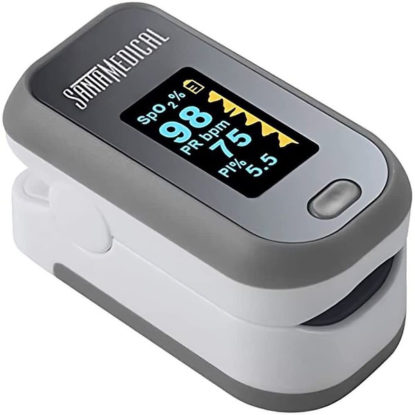 Finger Pulse Oximeter, (SpO2) Blood Oxygen Saturation Monitor with Pulse Rate Measurements and Pulse Bar Graph, Digital Reading LED Display