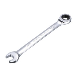 sourcing map 7/16 Inch Ratcheting Combination Wrench SAE 72 Teeth 12 Point Ratchet Box Ended Spanner Tools, Cr-V
