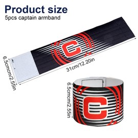 EIHI Pack of 5 Football Captain's Armband Football Player Leader Armband for Adults (5 Colours)