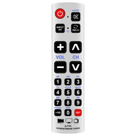 A-TV2 URC-1234ALB Universal Replacement Remote fit for Almost All Brand TVs with Large Buttons