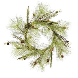 Vickerman 24" Jasper Pine Artificial Christmas Wreath, Unlit - Faux Pine Christmas Wreath - Indoor Seasonal Home Decor