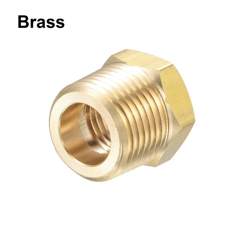 sourcing map Brass Pipe Fitting Reducer Adapter 3/8" NPT Male