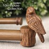 ILAISIHOME 1-1/8 Inch Diameter Faux Wood Curtain Rod with Bird