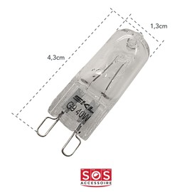 Smeg Smeg Oven Halogen Lamp Bub. 40w 230v. Genuine part number 824610747