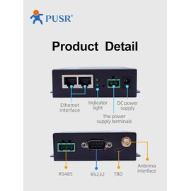 PUSR Industrial WiFi to 2 Ports Ethernet to Serial Converter Supports modbus RTU to TCP rs232 rs485 to WiFi ethernet Server USR-W630