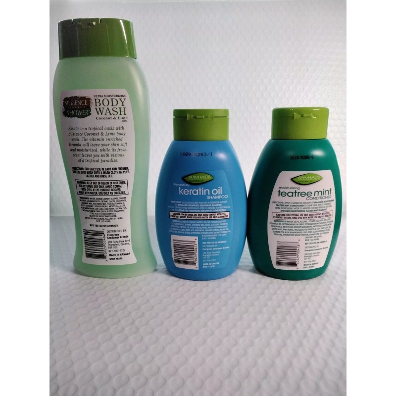 Spa Haus Shampoo & Conditioner & Silkience Body Wash Hair