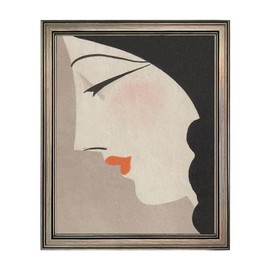 Framed Vintage Japanese Wall Art Woman Portrait Painting Asian Home Decor Girl Room Bathroom Decor