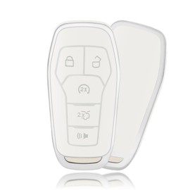 OFFCURVE Key Cover Car Key Case Key Cover Key Case Key Protective Cover Fits Ford Mustang Explorer Mondeo Edge Fusion Ecosport Focus F-150 Mk5 Lincoln MKC MKX MKZ