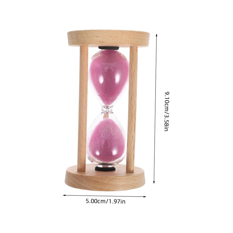 NOLITOY Creative Wooden Glass Timer for Home Decor Sand Timer