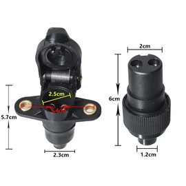 TAEUYYM Pack of 3 2 Pin Plug and Socket 2-Pin 12 V 2 Pin Tractor Plug Socket, 2 Pin Plug for Trailer/Tractor/Agricultural Vehicle/Agricultural Machinery
