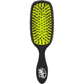 Wet Brush Shine Enhancer cepillo para polvo para el cabello – Negro – Exclusivas cerdas IntelliFlex ultra suaves – cerdas naturales de jabalí que dejan el cabello brillante y suave para todo tipo de cabello – para mujeres, hombres, cabello húmedo y seco