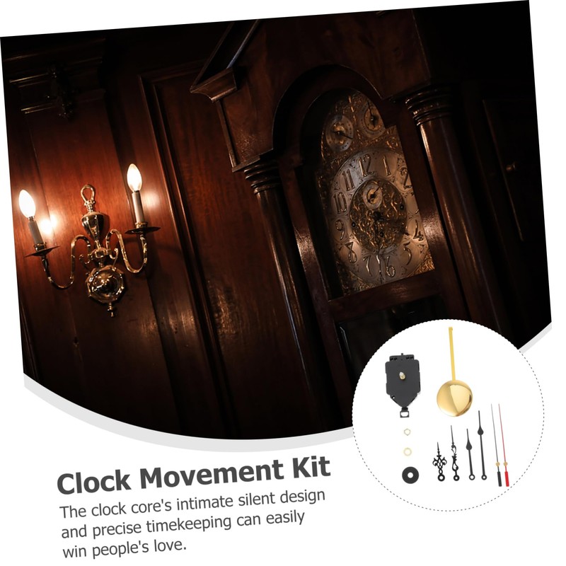 LALAFINA 1 Set Quartz Clock Movement Replacement Mechanism with Hands