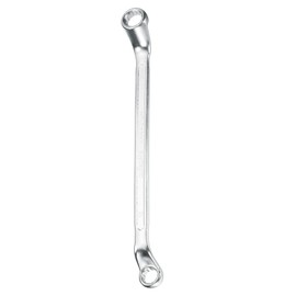 sourcing map Offset Extra Long Box End Wrench 10 x 11 mm Metric 12 Point 75 Degree Offset Double End Box Ratcheting Wrench CR-V Polished Long Spanner Tools