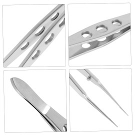 Healeved Angled Precision Tweezers Meibomian Gland Expressor Eyelid Tweezers for Women