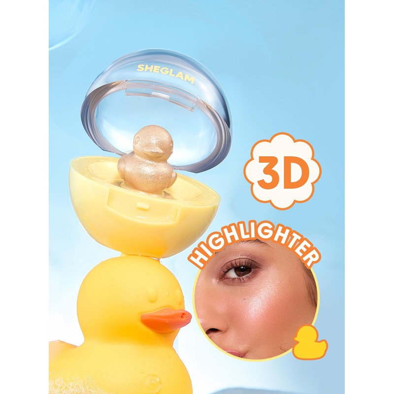 SHEGLAM Lucky Duck 3D Highlighter High Glossy Narutal Glow Finish