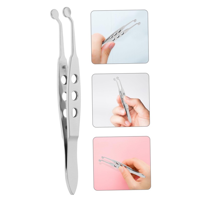 Ipetboom Gland Massage Tweezers Eye Remover Tool Eyelid Tweezers Round