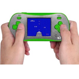 FAMILY POCKET RS16 Handheld Game Player for Kids and Adults - Portable Classic Game Controller with 260 Built-in Games, 2.5 inch LCD Retro Arcade Video Game System - Children's Birthday Gift - Accessories, Console - Color: Green