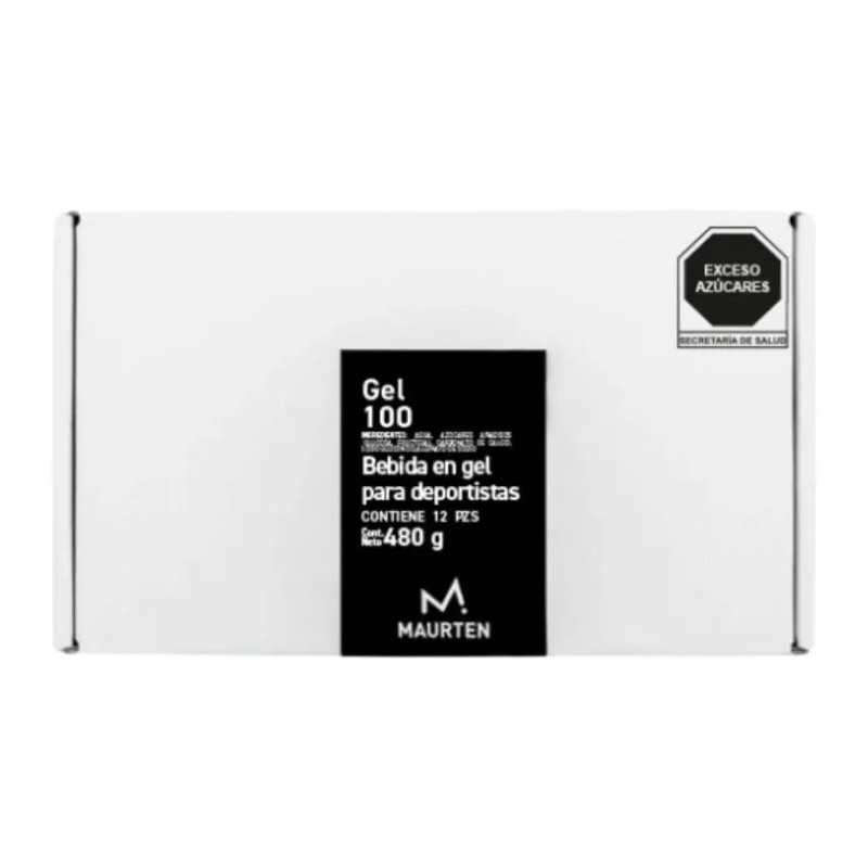 Gel Running Maurten Gel100 Caja 12 Pz M-g100 Color Negro