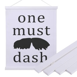 Artmag Magnetic Poster Hanger Frame, 21x29 21x18 21x15 Light Wood Wooden Magnet Canvas Artwork Print Poster Hangers Frames Hanging Kit (White, 21")