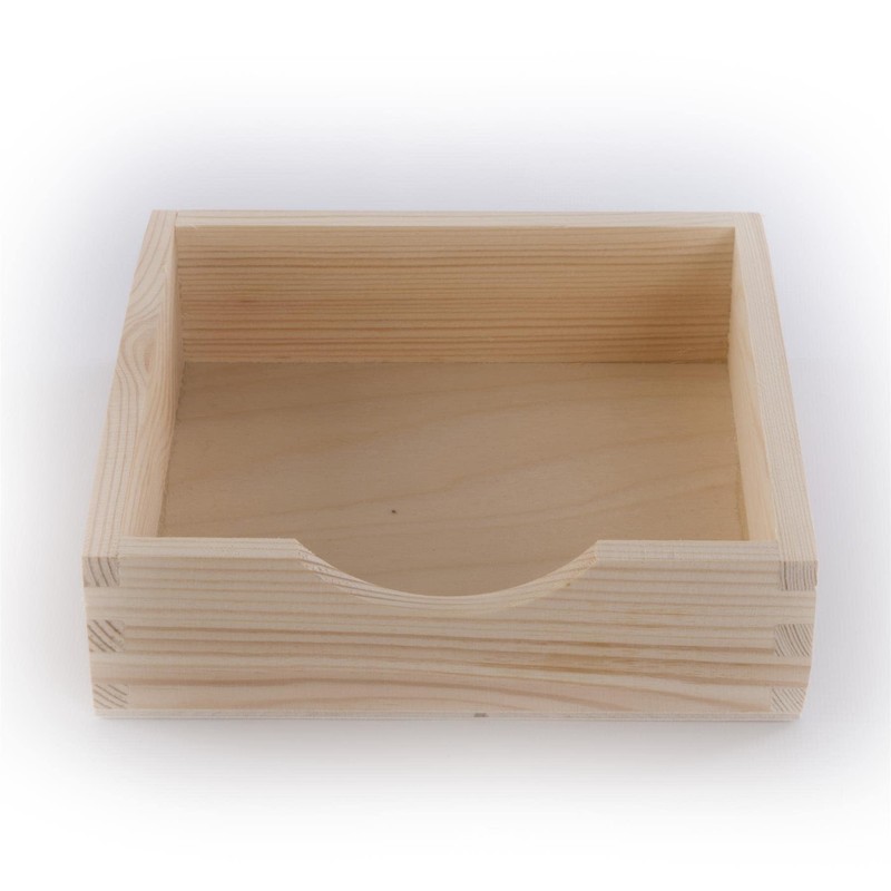 WooDeeDoo Plain Wooden Napkin Holder | 192x192x55 | For Kichen
