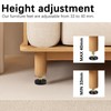 DHSWNNG Pack of 8 Height-Adjustable Feet, Adjustable Furniture Feet, 33-40