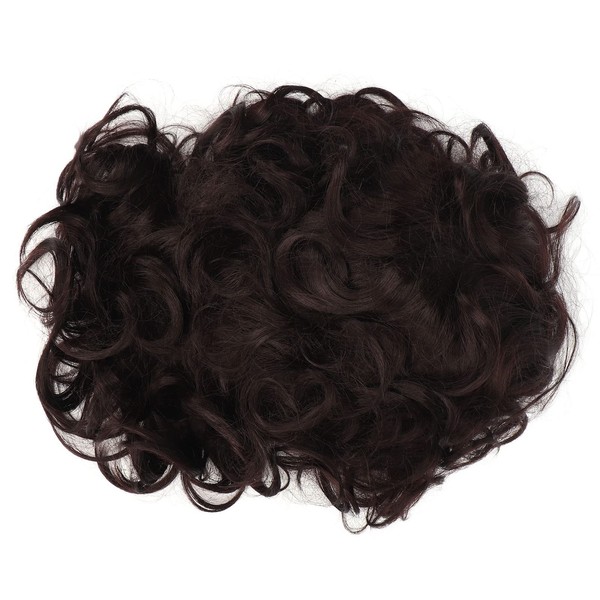 Pelucas Negras Cortas para Hombres de Textura con Cabello Rizado