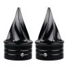 Unbranded Black Twisted Front Axle Cap Nut Covers For Harley