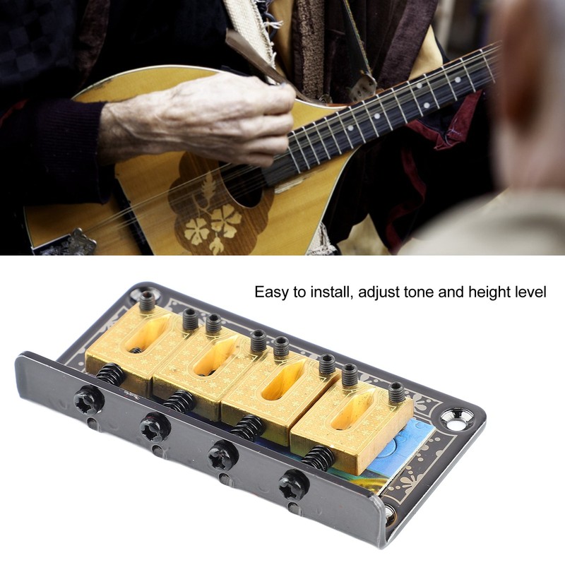 Guitar Fixed Bridge Electric Bass Hardtail Saddle Bridge Tool Metal