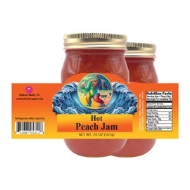 Beachsquatch Hot Peach Jam, 20 ounce jar - 2 PACK