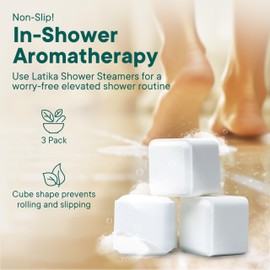 Shower Steamers Aromatherapy – Large, Long-Lasting Shower Bombs for Relaxation – Pure Essential Oils –Stress Relief [3pc]