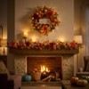 Valery Madelyn 6ft Pre-Lit Fruits & Dahlia Fall Garland for