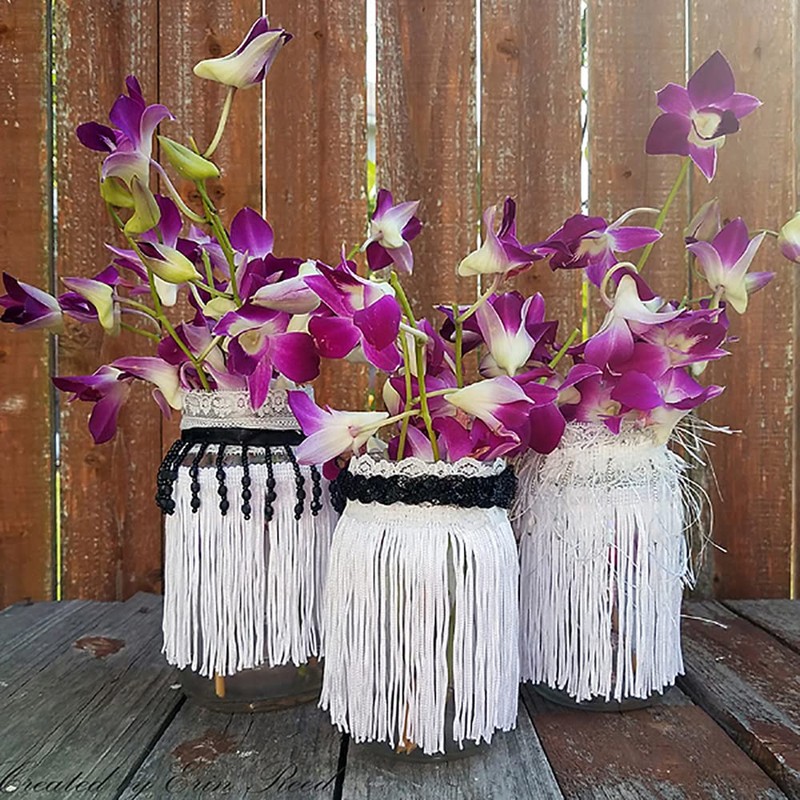 5 yards of 2" Metallic Chainette Fringe Trim Magenta