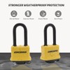 CINCINNO 4 Pack Heavy Duty Covered Laminated Steel Padlocks Keyed