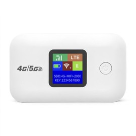 Portable WiFi Router for Travel with SIM Card Slot, 4G LTE Mobile WiFi Hotspot 150Mbps, 3000mAh, MiFi Device Plug & Play Travel WiFi Router, Connect up to 10 Devices for Caravan, Camping & Remote Work