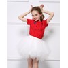 Girls Fluffy Tutu Skirt 6-Layered Short Fluffy Princess Tulle Petticoat