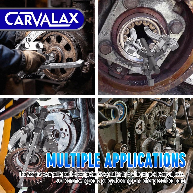 CARVALAX Gear Puller Set, Reversible 2 & 3-Jaw Puller Set,