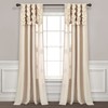 Lush Decor Ruched Waterfall Window Curtain Single Panel, 84" Long