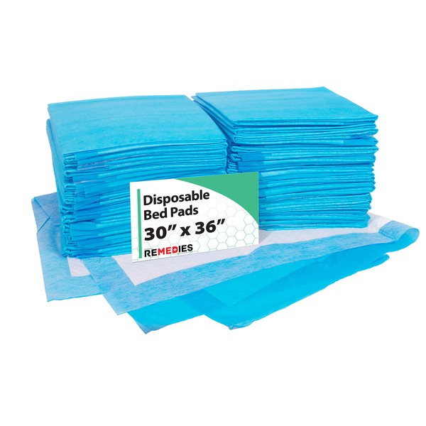 Underpads Disposable Super Absorbent Bed Protection, Large 30" X 36", 85 Gram, 3g SAP 100 Count