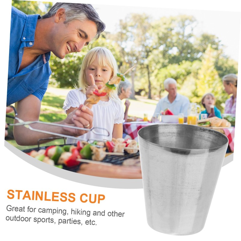 COLLBATH Mini Stainless Steel Shot Glasses 4-Piece Travel Mugs Metal