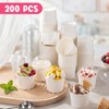 200 Pack Ice Cream Cups with Dome Lids No Hole