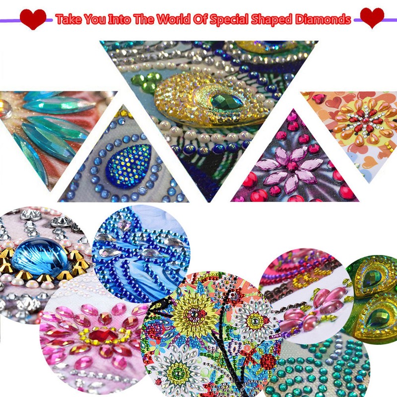 5PCS DIY Owl Diamond Painting Key Chain Acrylic Pendant Handmade