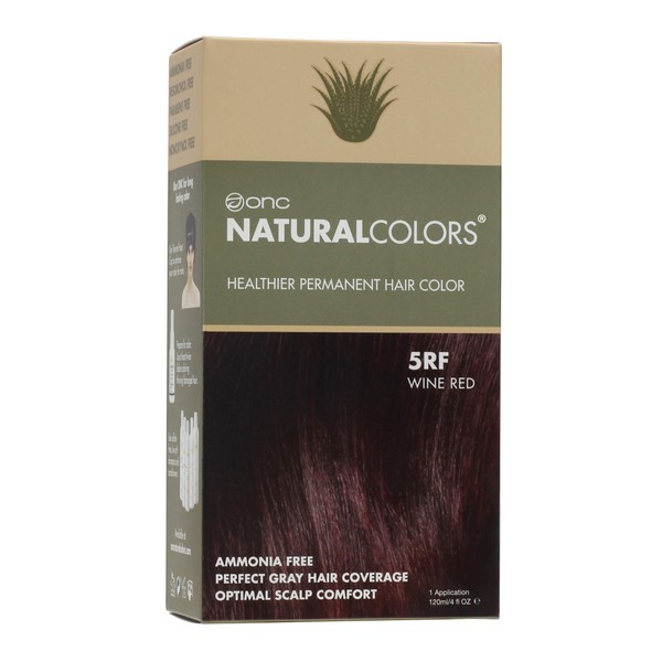 ONC NATURALCOLORS 5RF Hair Dye for Healthier and Lasting Hair - Red - 1.27 oz (120 ml) with Certified Organic Ingredients - Amonia Free, Resorcinol Free, Paraben Free, Low pH Value - Easy to Use, Safer at Home - 1 Piece