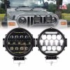 Bricologht Pair Round 7" Front Bumper Spot LED Work Light