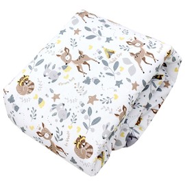 TupTam Baby Play Mat Children's Large Play Blanket Padded XXL Crawling Blanket 120 x 120 cm Baby Room Sleeping Rug Colour: Round 120 cm Wild Animals